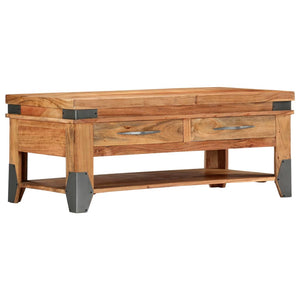 Couchtisch 110x52x45 cm Massivholz Akazie