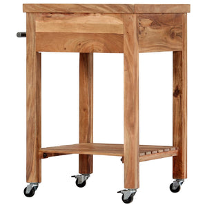 Servierwagen 58x58x89 cm Massivholz Akazie