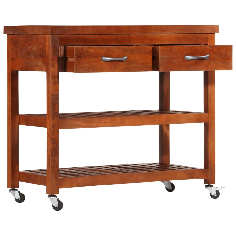 Servierwagen 100x48x89 cm Massivholz Akazie