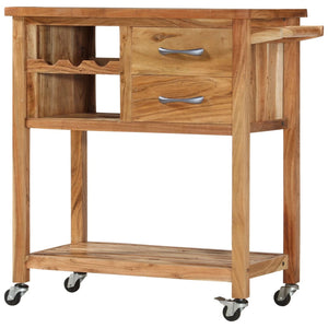 Servierwagen 80x45x91 cm Massivholz Akazie