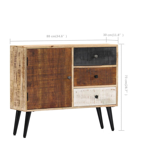 vidaXL Buffet 88×30×73 cm Bois de manguier massif