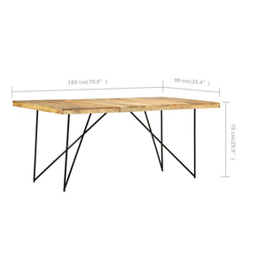 Esstisch 180×90×76 cm Mango Massivholz