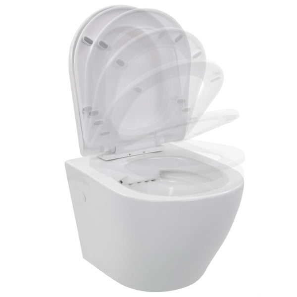 Wand-WC ohne Spülrand Keramik Weiß