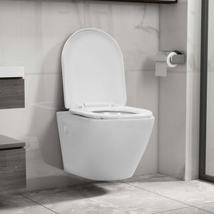Wand-WC ohne Spülrand Keramik Weiß