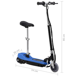 E-Scooter mit Sitz - 120W Blau