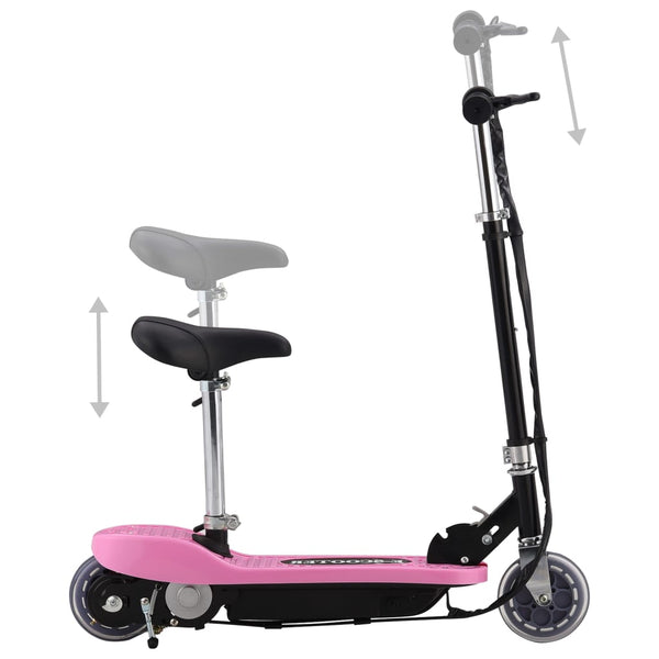 Rosa Elektroroller mit Sitz 120W