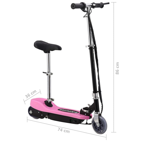 Rosa Elektroroller mit Sitz 120W