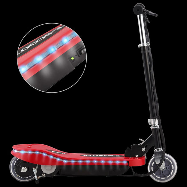 Roter E-Scooter mit LED 120W für Kinder