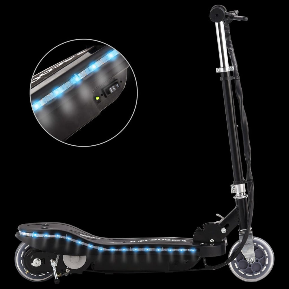 Kinder E-Scooter 120W mit LED - Schwarz