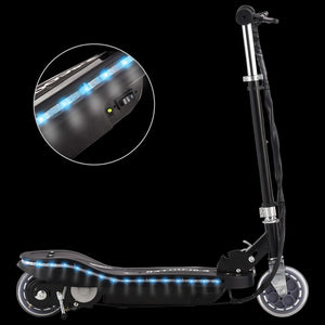 Kinder E-Scooter 120W mit LED - Schwarz