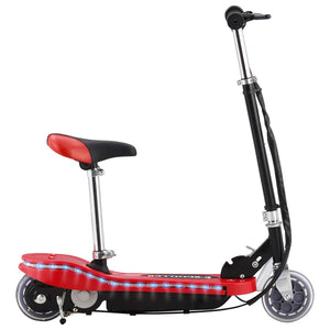 Kinder E-Scooter mit Sitz & LED - Rot