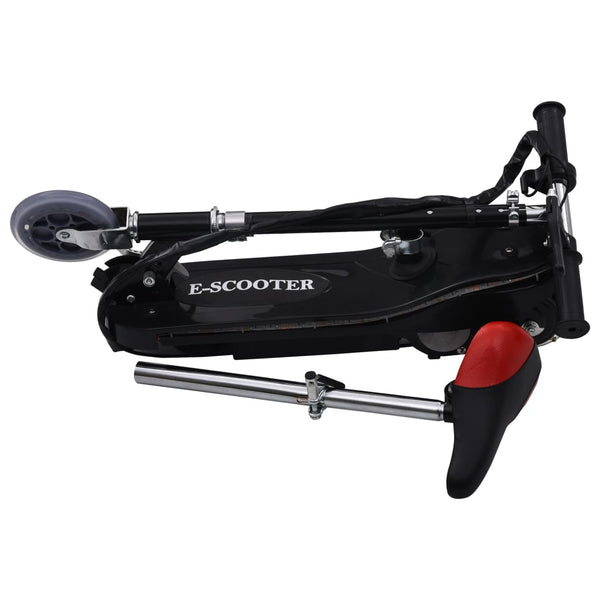 Kinder E-Scooter mit Sitz und LED - Schwarz
