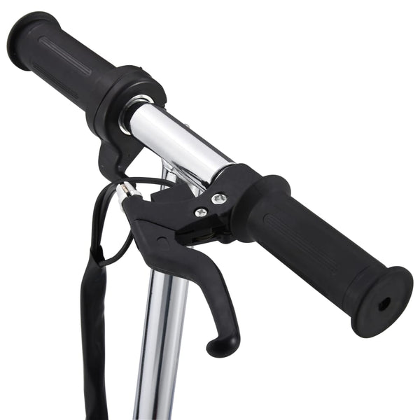 Kinder E-Scooter mit Sitz und LED - Schwarz