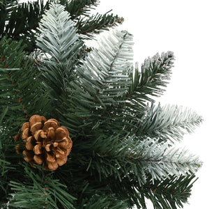 Künstlicher Weihnachtsbaum Kiefernzapfen Weißem Glitzer 180 cm