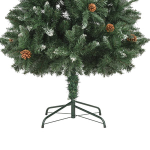 Künstlicher Weihnachtsbaum Kiefernzapfen Weißem Glitzer 180 cm