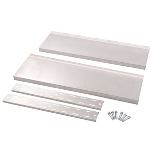 Edelstahl Wandregal mit 2 Ablagen 100x30 cm