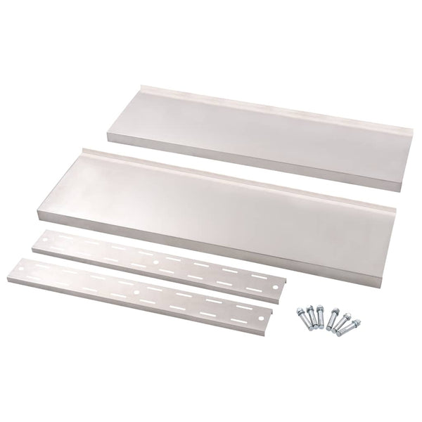 Edelstahl Wandregal mit 2 Ablagen 100x30 cm