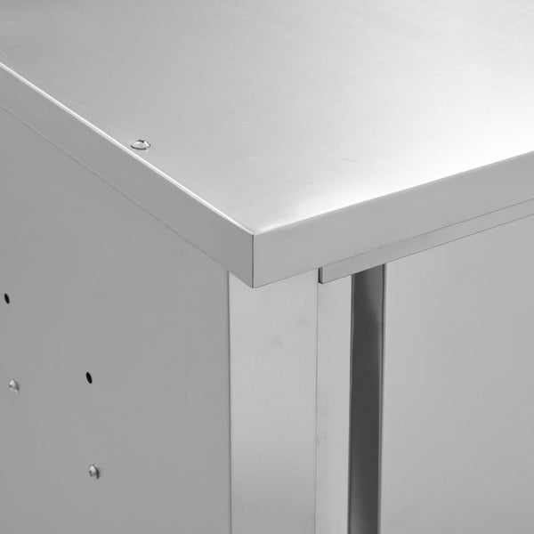 Edelstahl Wandschrank mit Schiebetüren 90cm