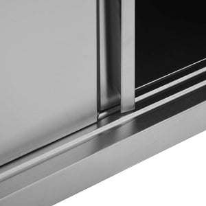 Edelstahl Wandschrank mit Schiebetüren 120 cm