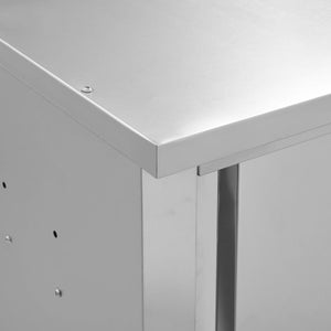 Edelstahl Wandschrank mit Schiebetüren 120 cm
