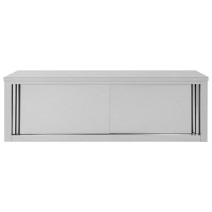 Edelstahl Wandschrank mit Schiebetüren 150 cm