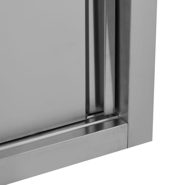 Edelstahl Wandschrank mit Schiebetüren 150 cm