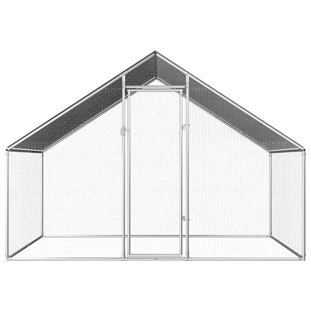 Outdoor-Hühnerkäfig 2,75x2x1,92 m Verzinkter Stahl