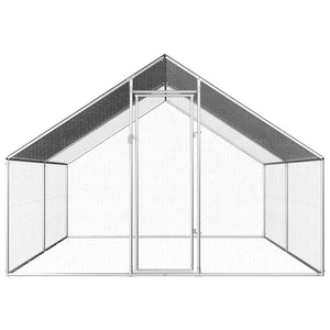 Outdoor-Hühnerkäfig 2,75x4x1,92 m Verzinkter Stahl