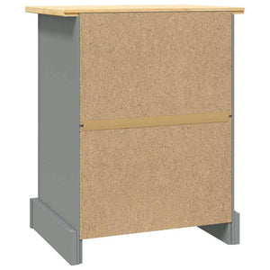 Nachttisch im Mexiko-Stil Corona Kiefernholz Grau 53x39x67 cm