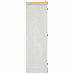 Kleiderschrank Mexiko-Stil Kiefernholz 3 Türen Weiß