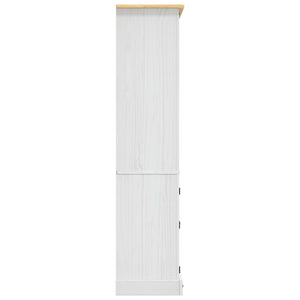 Buffetschrank Mexiko-Stil Kiefernholz Weiß 80x40x170 cm