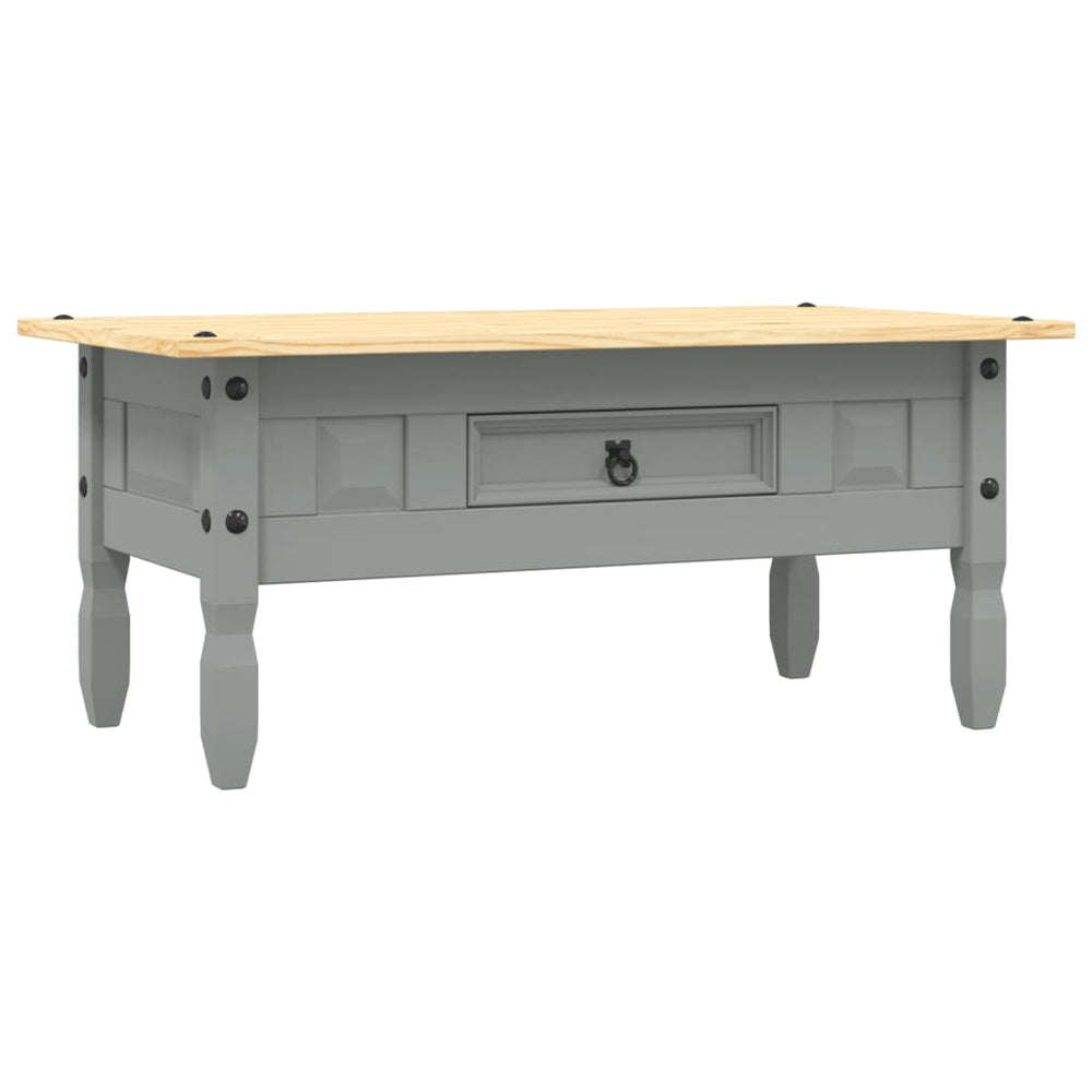 vidaXL Table basse style mexicain pin gris 100x55x44 cm