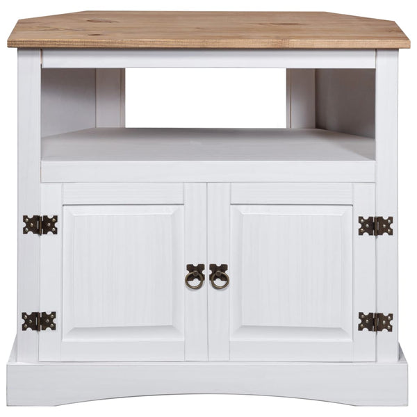 Konsolentisch Mexiko-Stil Kiefernholz Weiß 80x43x78 cm