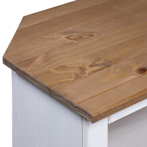 Konsolentisch Mexiko-Stil Kiefernholz Weiß 80x43x78 cm