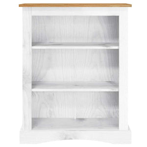 Bücherschrank 3 Fächer Mexiko-Stil Kiefernholz Weiß 81x29x100cm