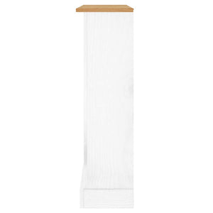 Bücherschrank 3 Fächer Mexiko-Stil Kiefernholz Weiß 81x29x100cm