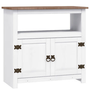 TV-Schrank Mexiko-Stil Kiefernholz Weiß 80x43x78 cm