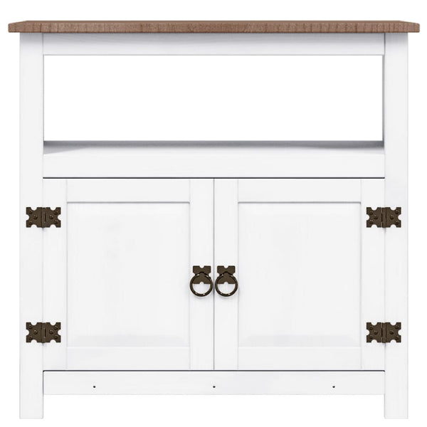 TV-Schrank Mexiko-Stil Kiefernholz Weiß 80x43x78 cm