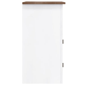 TV-Schrank Mexiko-Stil Kiefernholz Weiß 80x43x78 cm