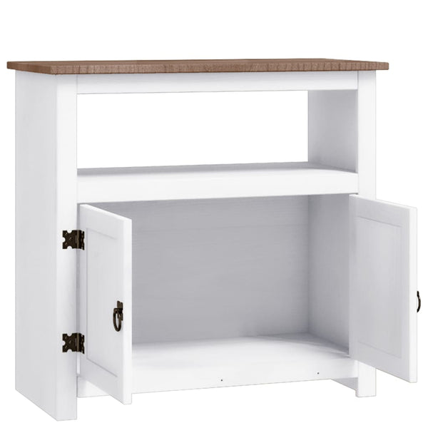 TV-Schrank Mexiko-Stil Kiefernholz Weiß 80x43x78 cm