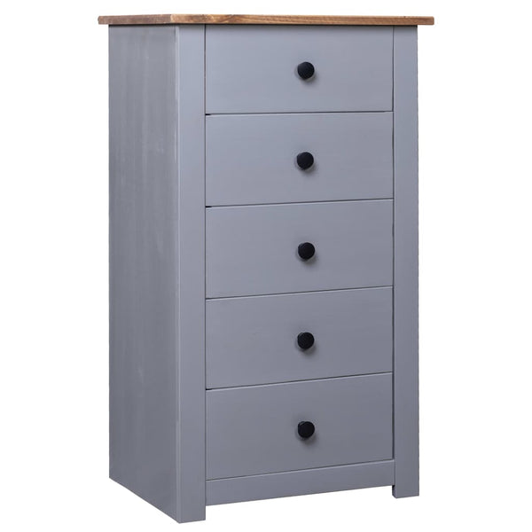Sideboard Grau 46x40x89 cm Kiefernholz Panama