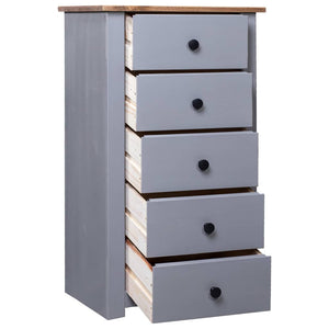 vidaXL Buffet Gris 46x40x89 cm Bois de pin Panama