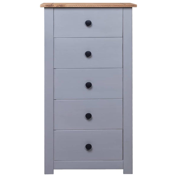 vidaXL Buffet Gris 46x40x89 cm Bois de pin Panama