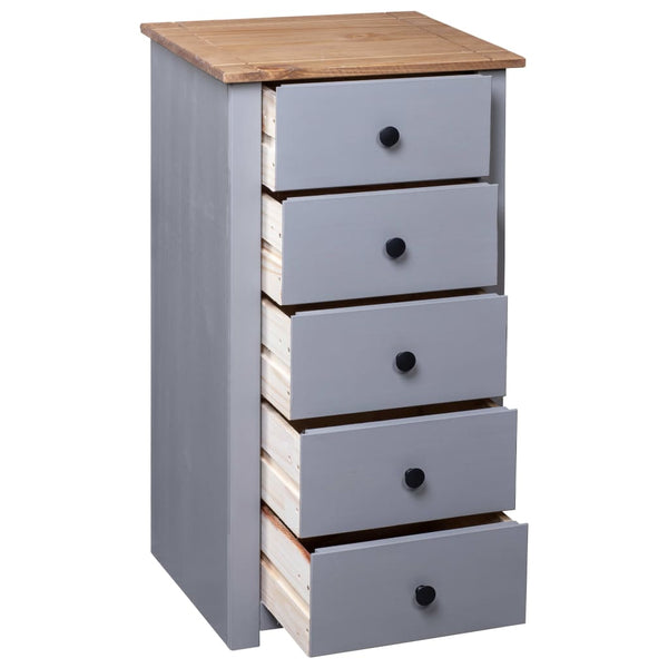 vidaXL Buffet Gris 46x40x89 cm Bois de pin Panama