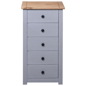 Sideboard Grau 46x40x89 cm Kiefernholz Panama
