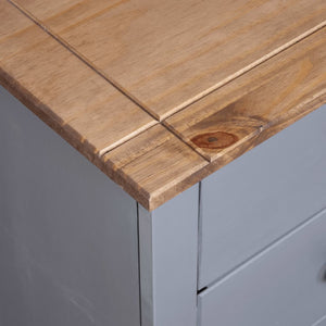 vidaXL Buffet Gris 46x40x89 cm Bois de pin Panama