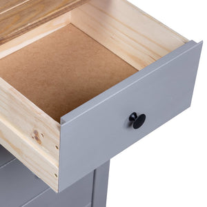vidaXL Buffet Gris 46x40x89 cm Bois de pin Panama