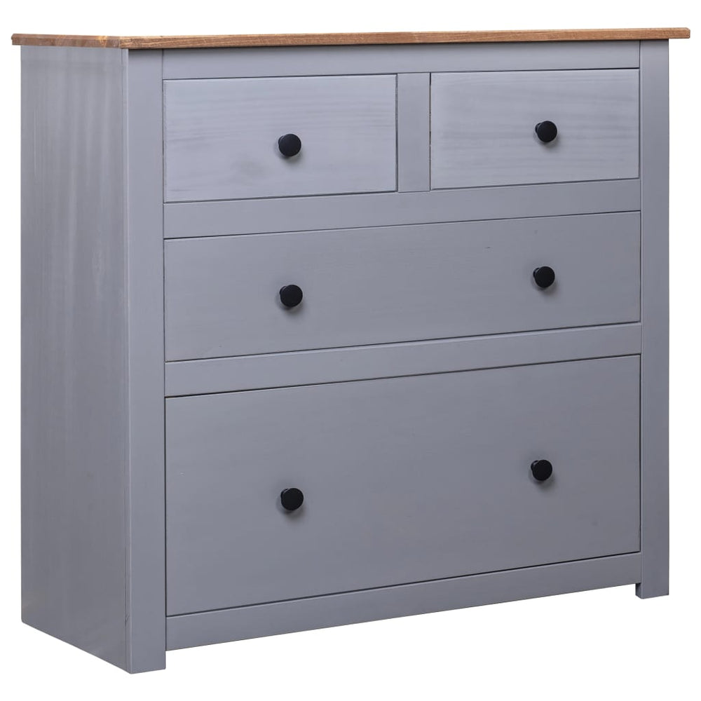 vidaXL Sideboard Grey 80x40x83 cm Pine Wood Panama
