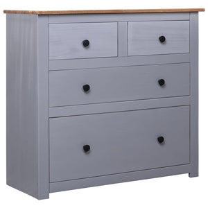vidaXL Buffet gris 80x40x83 cm Bois de pin Panama