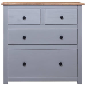 vidaXL Buffet gris 80x40x83 cm Bois de pin Panama